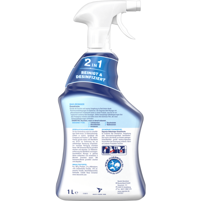 SAGROTAN XXL Badreiniger Ocean Freshness 1L