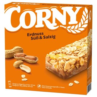 CORNY CORNY Mueslirepen Zoet & Zout Pinda 6x25g