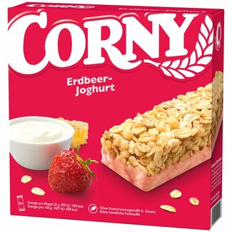 CORNY CORNY Mueslirepen Strawberry Yogurt 6x25g