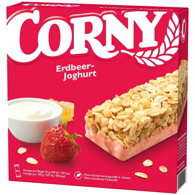 CORNY Mueslirepen Strawberry Yogurt 6x25g