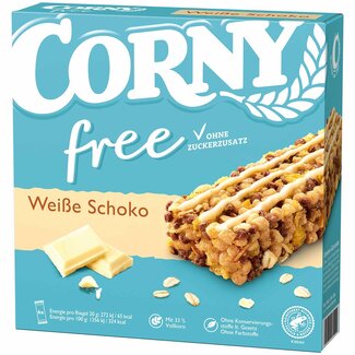 CORNY CORNY Mueslirepen Free White Choco 6x20g