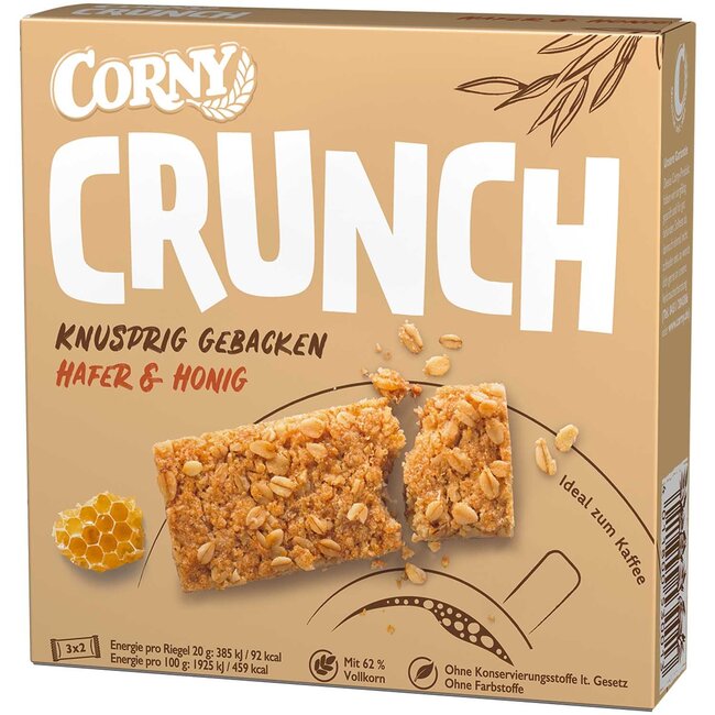 CORNY Mueslirepen Crunch Haver & Honing 3x2st