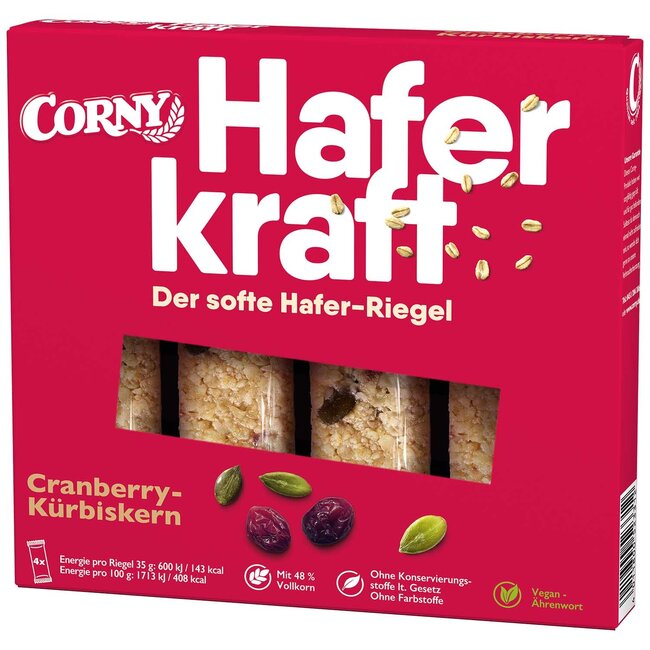 CORNY Haverrepen Haferkraft Cranberry Pompoenpitten 4x35g