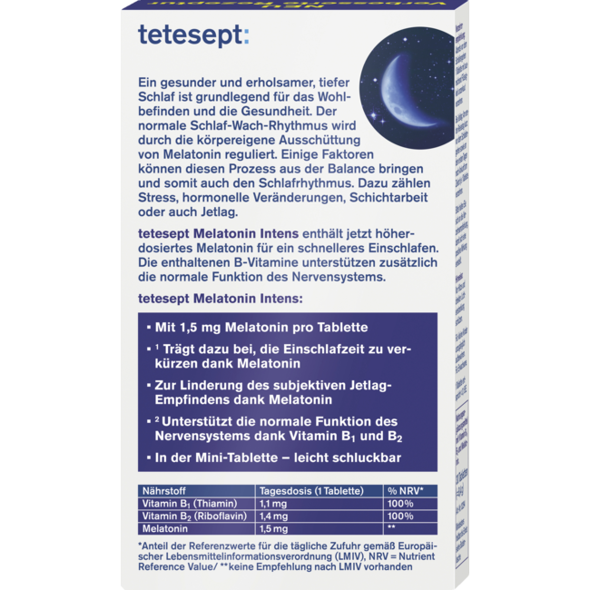 Tetesept Melatonine Intens 30st