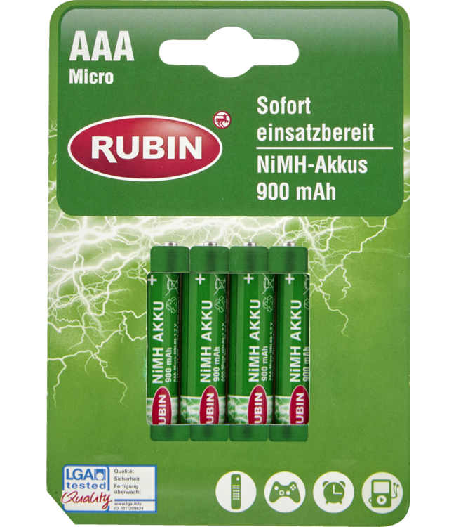 weduwnaar Verkeersopstopping mond RUBIN Oplaadbare Batterijen AA Mignon 4st - Duitse Voordeel Drogist