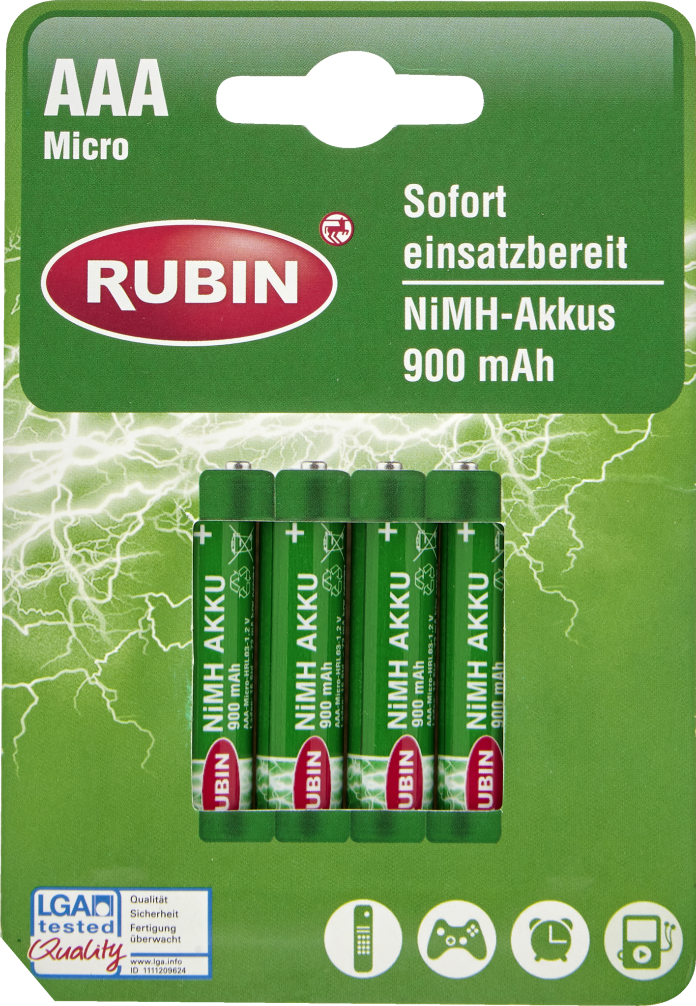 RUBIN Oplaadbare AAA Micro 4st - Drogist