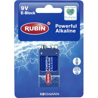 RUBIN RUBIN Powerful Alkaline Batterij 9V E-Block 1st