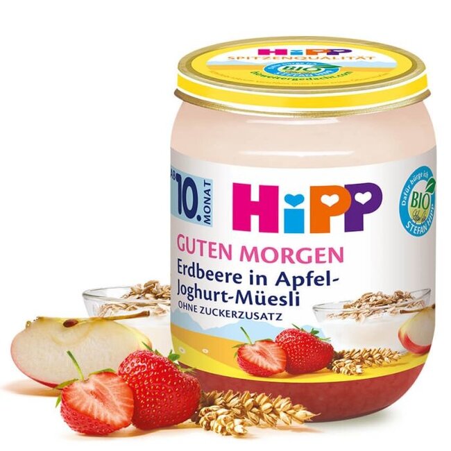 Hipp Goedemorgen Aardbei Appel Yoghurtmuesli 160g