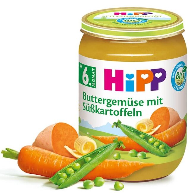 Hipp Menu Botergroenten & Zoete Aardappelen 190g