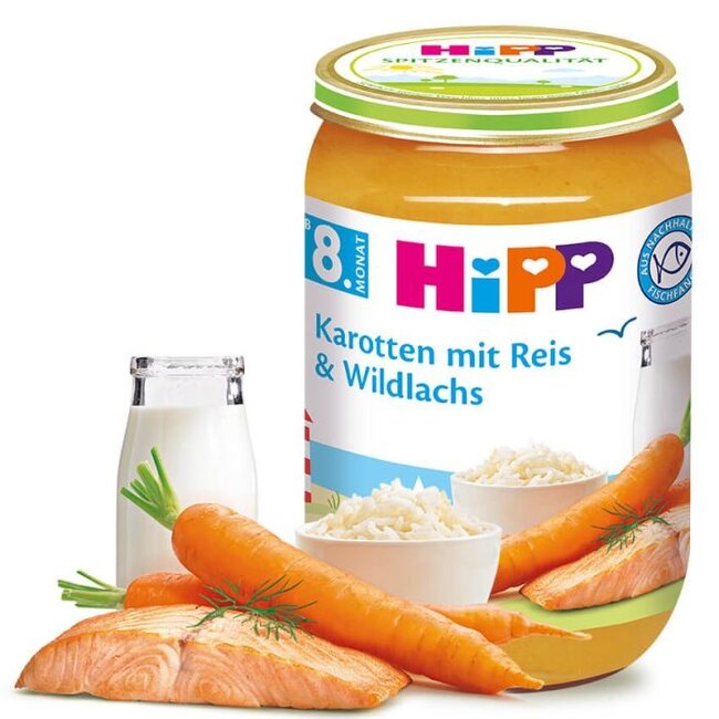 Hipp Menu Wortelen Rijst & Wilde Zalm 220g