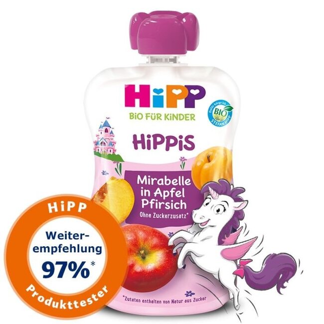 Hipp Hippis Mirabelle Appel & Perzik 100g