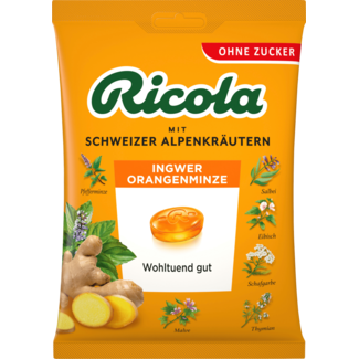 RICOLA RICOLA Gember Sinaasappelmunt Kruidenpastilles