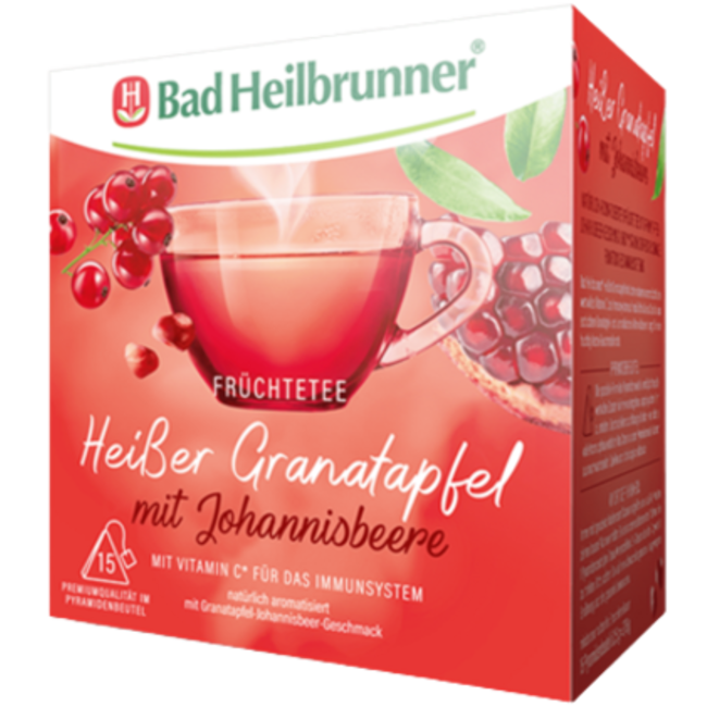 Bad Heilbrunner Fruitthee Hete Granaatappel & Bessen 37,5g