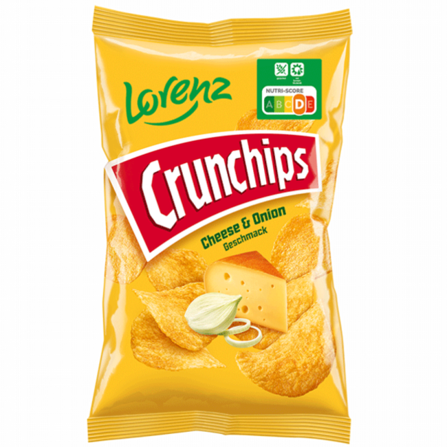 Lorenz Crunchips Cheese & Onion Chips 175g