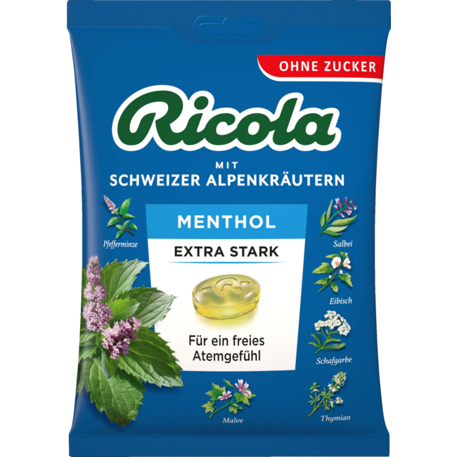 RICOLA Menthol Extra Sterk Kruidenpastilles 75g