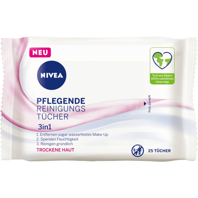 NIVEA  Verzorgende Reinigingsdoekjes 3in1 25st