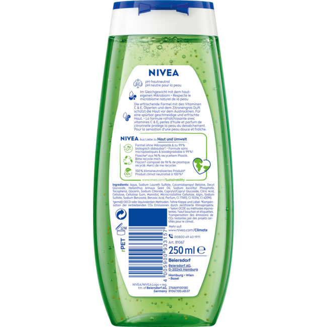 NIVEA Douchegel Lemongrass & Oil 250ml