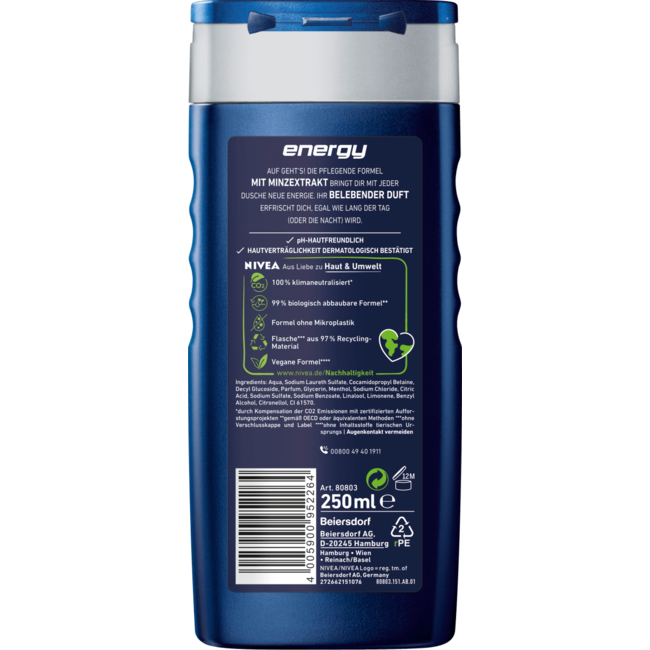 NIVEA MEN Douchegel Energy 250ml