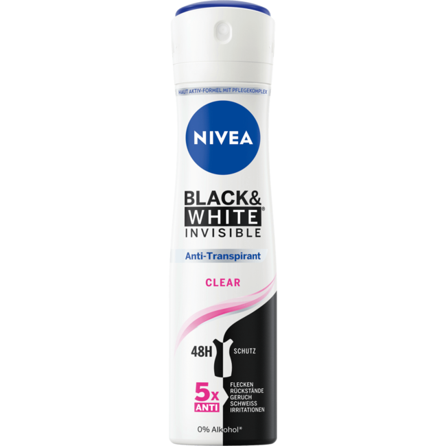 NIVEA Deodorant Spray Antitranspirant Black & White Invisible 150ml