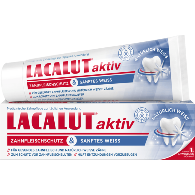 Lacalut Actief Tandpasta Tandvleesbescherming & Zacht Wit 75mL