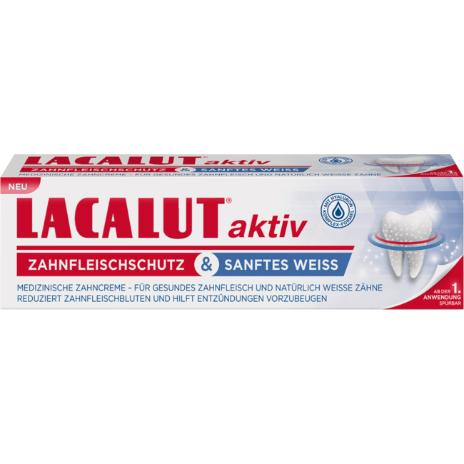 Lacalut Actief Tandpasta Tandvleesbescherming & Zacht Wit 75mL
