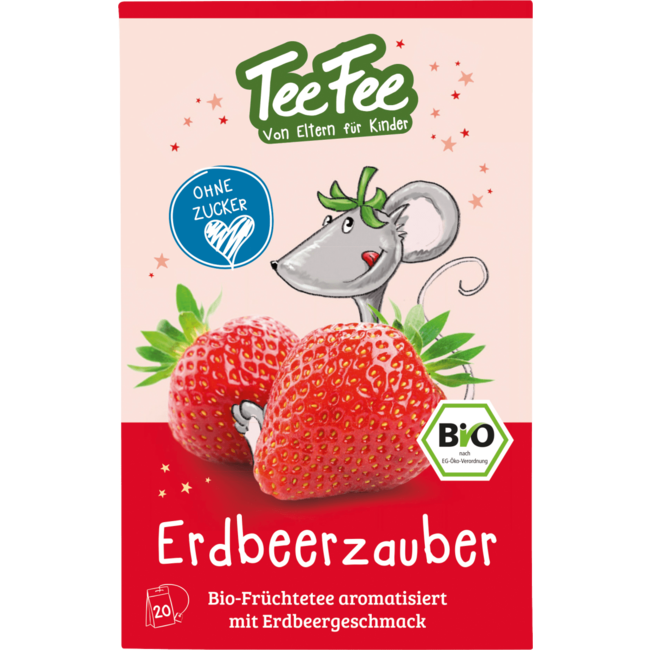 Teefee Bio Kinder Fruitthee Aardbeien Magie 30g