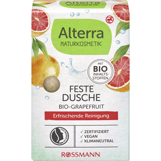 Alterra Solid Douchebar Bio-Grapefruit 100g