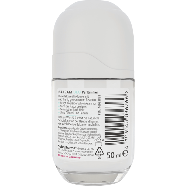 Sebamed Deo Roll On Balsam Parfumvrij 50mL