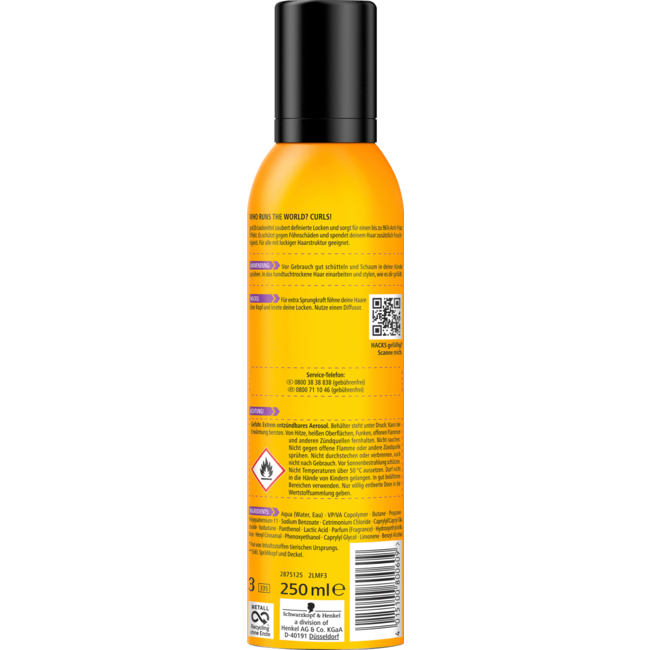 Schwarzkopf Got2b Krullen Haarmousse 250mL