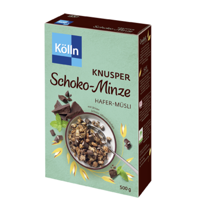 Kölln Crunchy Choco Munt Haver Muesli 500g