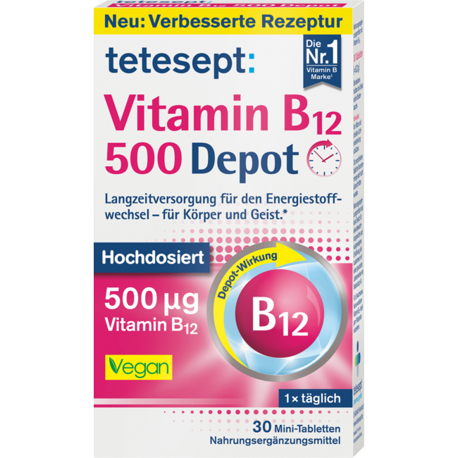 Tetesept Vitamine B12 Depot Mini Tabletten 30st