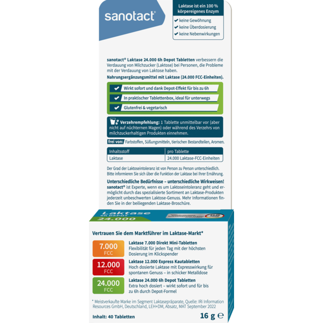 SANOTACT Lactase 24.000 6h-Depot 40st