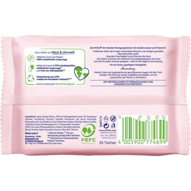 NIVEA Micellaire Reinigingsdoekjes Hello Beautiful! 25st