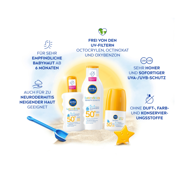 Nivea Sun Babies & Kids Zonnemelk Sensitive Protect SPF 50+ 200ml