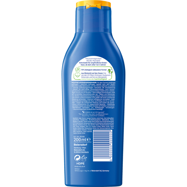 Nivea Sun Kids Zonnemelk Protect & Hydrate SPF 50+ 200ml