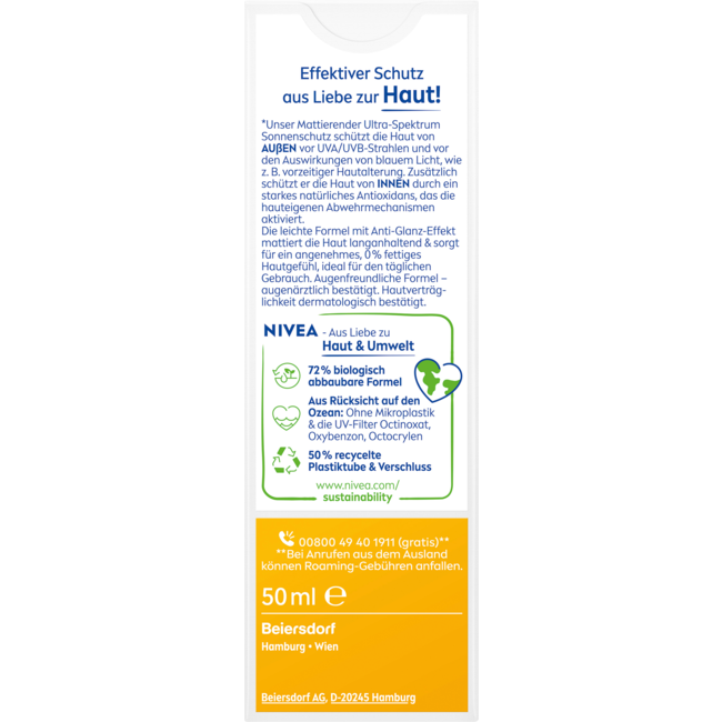 Nivea Sun Shine Control Zonnebrandcrème Gezicht SPF 30 50 ml