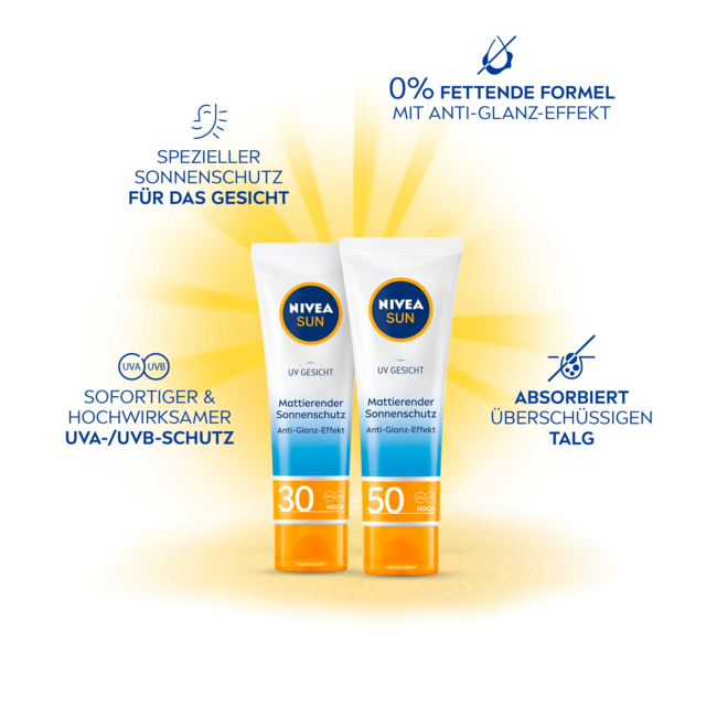 Nivea Sun Shine Control Zonnebrandcrème Gezicht SPF 30 50 ml