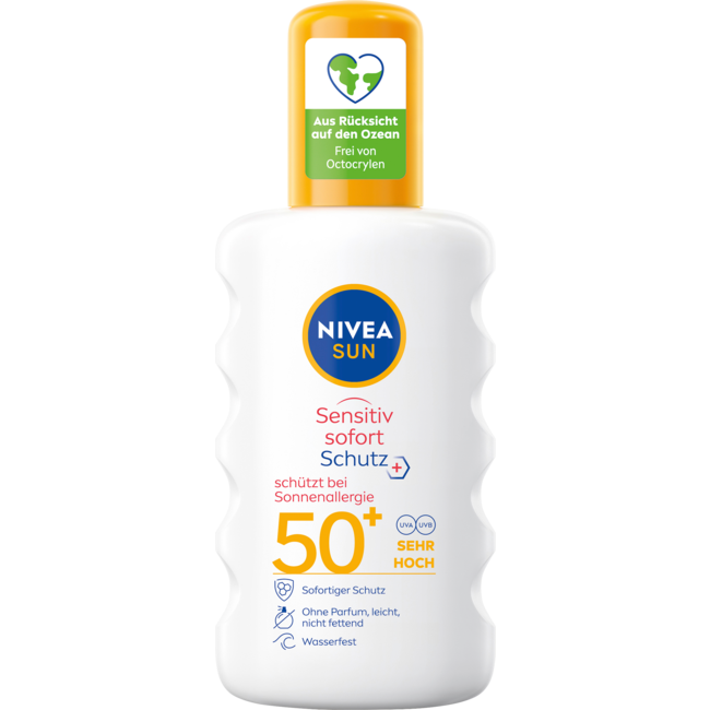 Nivea Sun Zonnespray Onmiddellijke Bescherming Sensitief SPF 50+ 200 ml