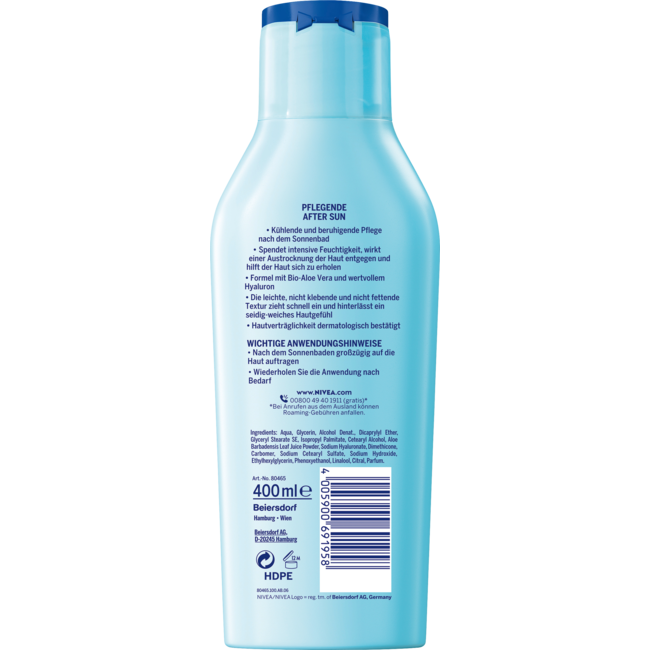 Nivea Sun After Sun Lotion Bio-Aloe Vera & Hyaluron 400 ml