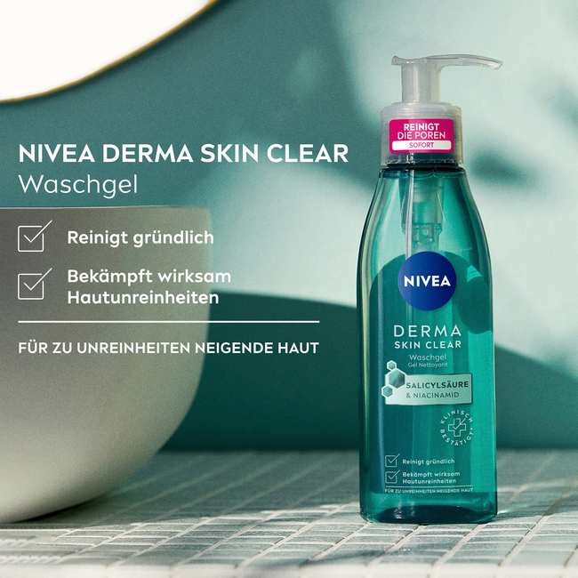 Nivea Derma Skin Clear Wasgel 150 ml