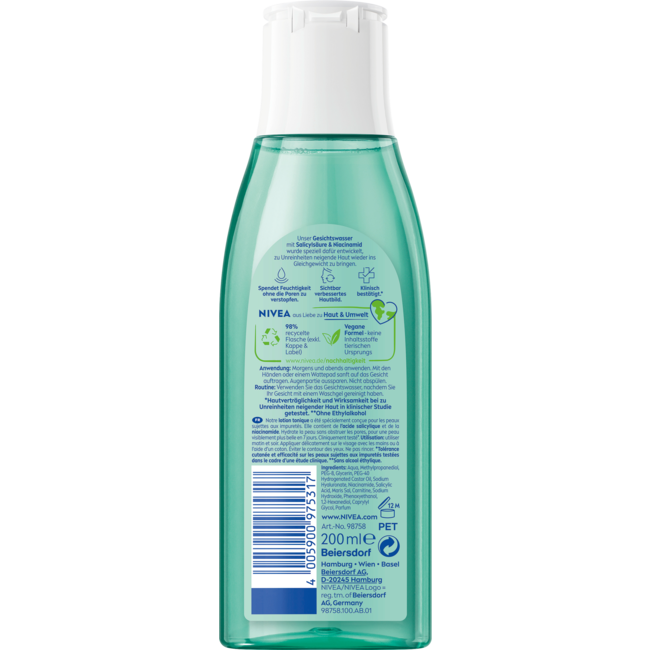 Nivea Derma Skin Clear Gezichtswater 200 ml