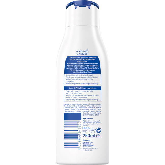 Nivea Bodylotion Miracle Garden Kersenbloesem & Rode Bessen 250 ml