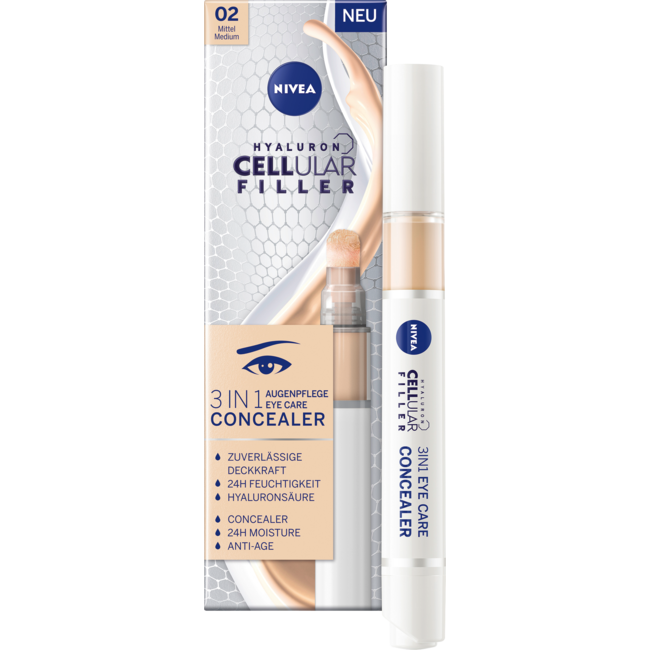 Nivea Cellular Filler 3in1 Oogconcealer Medium 4 ml