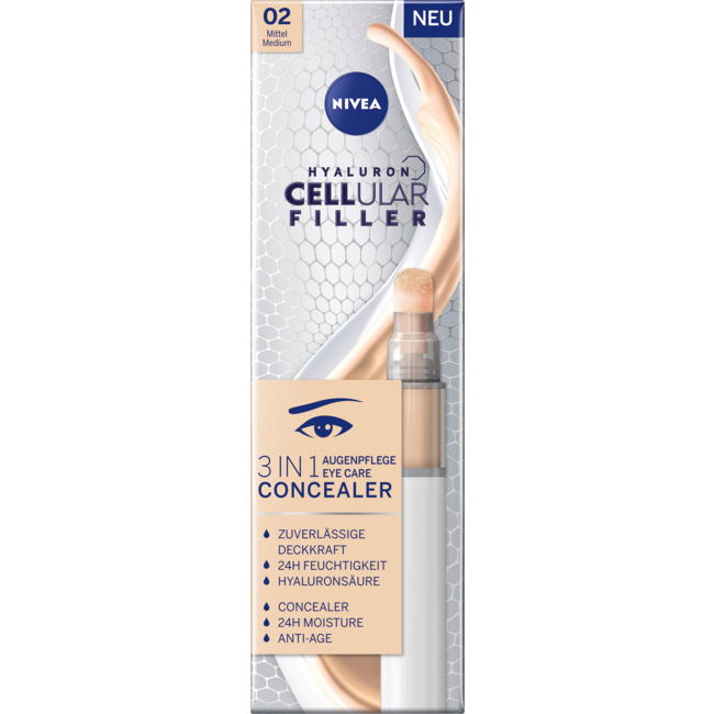 Nivea Cellular Filler 3in1 Oogconcealer Medium 4 ml