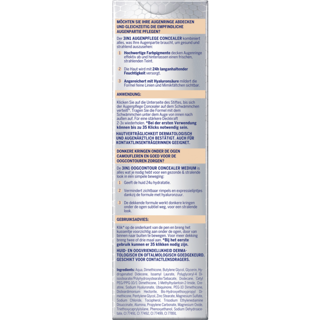 Nivea Cellular Filler 3in1 Oogconcealer Medium 4 ml