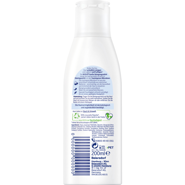 Nivea Reinigingsmelk Zacht 200 ml