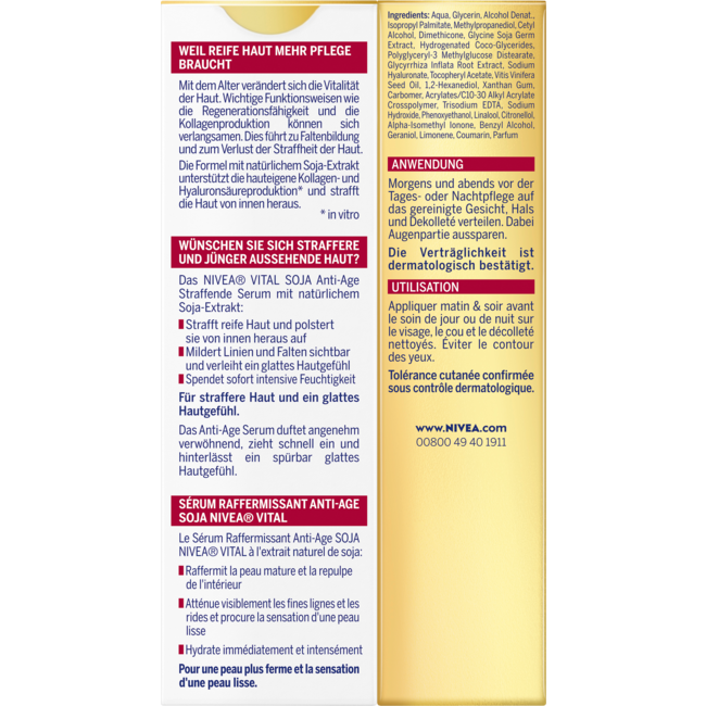 Nivea Vital Serum Anti-Age Soja 40 ml