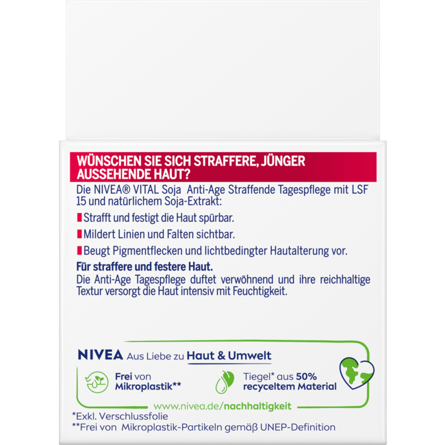 Nivea Vital Gezichtscrème Anti-Age Soja SPF 15 50 ml
