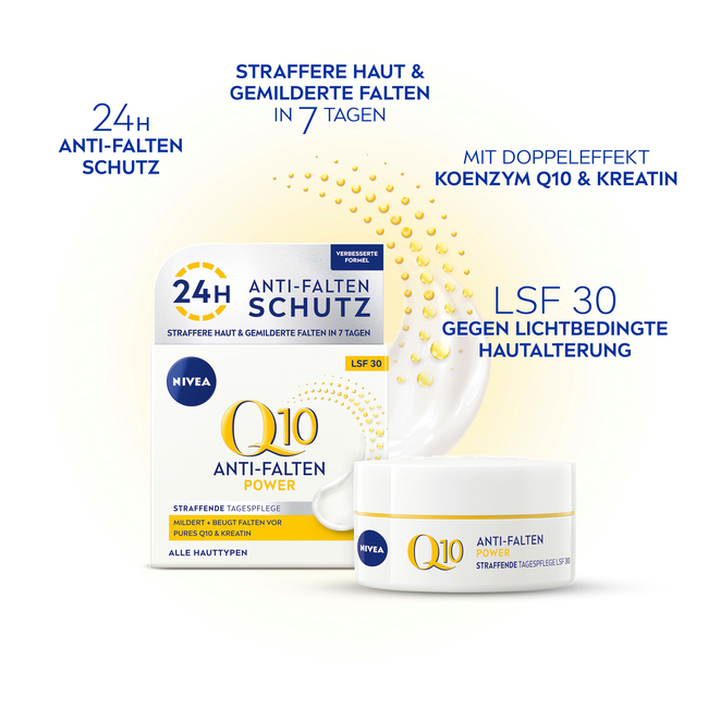 Nivea Gezichtscrème Q10 Anti-Rimpel Power LSF30 50 ml