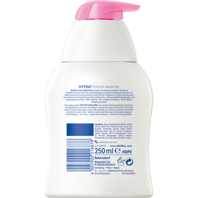 Nivea Intieme Verzorging Waslotion Intimo Sensitive 250 ml